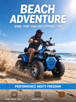 Scooter électrique tout-terrain à 4 roues, quad électrique tout-terrain pour la plage, la montagne et l'escalade