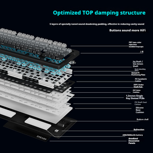 Eweadn X99v2 RGB Không Dây Tri Chế Độ Chơi Game Cơ Khí Bàn Phím Cho Bluetooth <span class=keywords><strong>USB</strong></span> Tùy Chỉnh PBT Keycaps Esports Hot Trao Đổi Máy Tính Để Bàn - Product Image 3