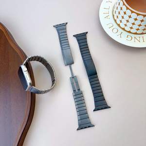 Quick Adjustment Stainless Steel Watch Band <b>Strap</b> for S10 11 46mm Ultra 49mmm SE 44mm Featuring Curved Side Release Watch Band - Product Image 2