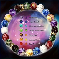 Bracelet coloré le plus vendu pour le yoga, collier de perles d'énergie, bijoux en gros