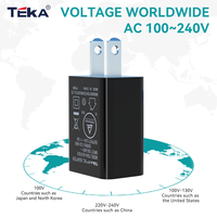 Chargeur USB 5W 5V1A, norme américaine, certifié FCC, pour appareils connectés, animaux de compagnie, enceintes