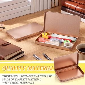 Custom Logo <b>Small</b> Rectangular Metal Tin Box With Hinged Lid for Candy Mint Packaging - Product Image 5