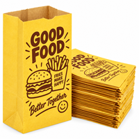 Sac en papier kraft de qualité supérieure, résistant à l'humidité, pour l'emballage de biscuits et de bonbons, impression de logo personnalisée