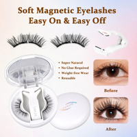 Cils magnétiques faits à la main sans colle, doux, imperméables et résistants à la transpiration pour maquillage de mariage et de fête, courbure C, certifiés GMPC