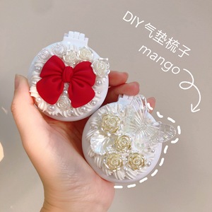 Toy Story Creamy Gel Mirror Comb Round Foldable Nylon Hairbrush For Detangling Hair With Mirror And <b>Cushion</b> <b>Pad</b> - Product Image 2