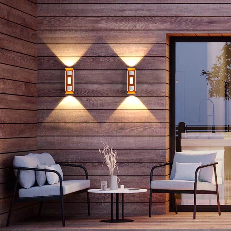 LED Wall Light Garden Waterproof Hexagon  Aluminum Wall Lamp Fancy Lights Exterior 2W 3W 5W 6W 7W 8W