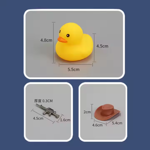 Divertido Juego de Pato vaquero juguete pequeño pato de <span class=keywords><strong>goma</strong></span> con gafas de sol niños casa de juegos juguete lindo <span class=keywords><strong>patito</strong></span> para regalos o decoración de coche - Product Image 5