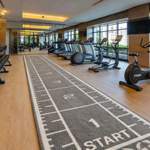 Tapis de gym en <span class=keywords><strong>gazon</strong></span> <span class=keywords><strong>synthétique</strong></span> personnalisé pour intérieur, <span class=keywords><strong>couleur</strong></span> grise, très populaire, pour piste de poussée de traîneau - Product Image 5