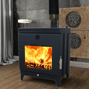 Radiador de conexión de fuego Real de acero independiente moderno para interior, sala de estar, cocina, comedor, calefacción, <span class=keywords><strong>chimenea</strong></span> de leñ<span class=keywords><strong>a</strong></span> - Product Image 6