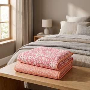 Exclusive Floral 100% Cotton Dohar Reversible Hand Block Printed Quilt Cover <b>Bedspread</b> <b>Double</b> Sided Home Use - Product Image 2