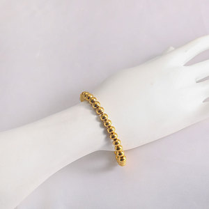 New Stainless Steel Gold Plated <strong>Bracelet</strong> Gold Steel <strong>Ball</strong> <strong>Bracelet</strong> Fashion Metal Geometric Women Jewelry - Product Image 6