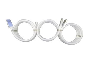 3-trong-1 Type-C Silicone USB phí Cáp 2A 2.4A Type-C từ Silicone sạc dữ liệu kabel USB-C sạc cáp điện - Product Image 2