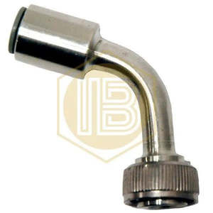 Adattatore curvo in metallo per tubo della birra con filettatura 3/8 x BSP - Product Image 1