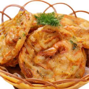 Gâteaux tempura de crevettes et de légumes pré-frits, avec de vraies crevettes, <span class=keywords><strong>friteuse</strong></span> à air ou <span class=keywords><strong>four</strong></span>, aliments surgelés pour les doigts - Product Image 1