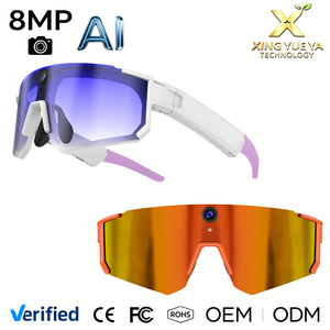 Lunettes de cyclisme intelligentes M95 avec caméra HD 8MP, traduction IA, appels Bluetooth, enregistrement vidéo 1080P, anti-tremblement, pour la conduite en extérieur et le sport - Product Image 1