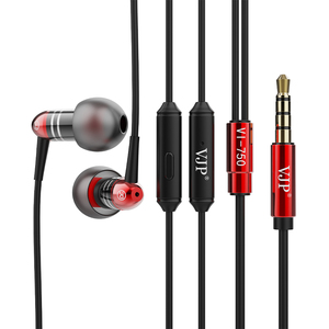 Clear sound high bass new wired in ear earphones microphone stereo metal headphone - Product Image 1