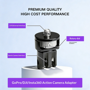 Adaptador Universal de Montaje para Trípode de 1/4, Base Convertidora de Aluminio CNC para GoPro Hero 13, <span class=keywords><strong>Insta360</strong></span> X5, X4, X3, <span class=keywords><strong>ONE</strong></span> <span class=keywords><strong>R</strong></span>, <span class=keywords><strong>Accesorios</strong></span> para Cámara - Product Image 3