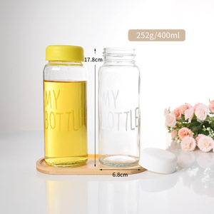 Bouteille d'eau <span class=keywords><strong>Voss</strong></span> 400ml en <span class=keywords><strong>verre</strong></span> jus avec couvercle en plastique personnalisé unique vente en gros - Product Image 6