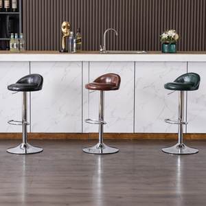<span class=keywords><strong>Chaise</strong></span> <span class=keywords><strong>de</strong></span> <span class=keywords><strong>bar</strong></span> pivotante et réglable en hauteur, dossier moderne et simple, tabouret rond pour salon <span class=keywords><strong>de</strong></span> beauté et nail art, tabouret haut en métal à usage commercial - Product Image 4