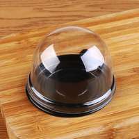 Boîte à bonbons ronde en plastique PET transparent avec logo personnalisé, qualité alimentaire, pour chocolat, biscuits, pâtisseries, emballage en gros