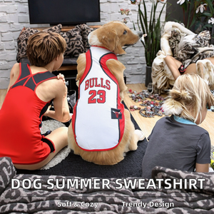 कुत्ते स्वेटशर्ट पालतू टी-शर्ट वसंत गर्मियों के परिधान पिल्ला पालतू कपड़े नरम फुटबॉल बनियान टीम सुंदर गुणवत्ता आधुनिक प्रिंट कपास - Product Image 2