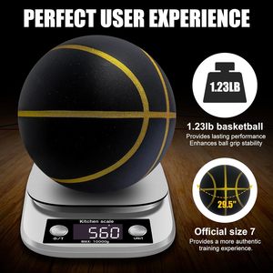 <span class=keywords><strong>Pallone</strong></span> <span class=keywords><strong>da</strong></span> <span class=keywords><strong>Basket</strong></span> Scanalato e Pesato, Silenzioso, di Alta Qualità, Ecologico, 580G, per Dribbling Silenzioso, <span class=keywords><strong>da</strong></span> Interno, Misura 7, 29.5 Pollici, in Schiuma PU, Senza Aria, Silenzioso - Product Image 5
