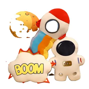 Boneka Lembut Fluffy Bomb/Rocket/Airship/Mars/Astronot Bantal Mewah Ruang Boneka Bantal Plushie untuk Mainan Anak-anak