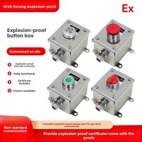 Boîtier de commande antidéflagrant en acier inoxydable, colonne de commande étanche et anti-poussière, interrupteur marche/arrêt sur mesure