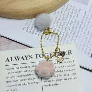 CHENXI Porte-clés personnalisé mini patte de chat, mignon, en peluche, avec pompon, pour sacs et pendentif - Product Image 5