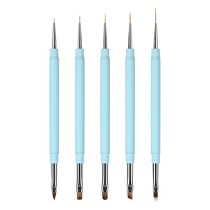 BQAN Outils de salon professionnels Double tête Nail Art Brush Liner Thin Builder Gel Brush Uv Gel Nail - Product Image 1