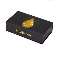 Boîte d'emballage personnalisée en papier noir pour huile de parfum, boîte d'emballage pour parfum avec fermeture magnétique pour flacon de parfum