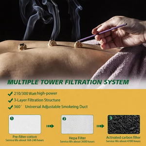 <span class=keywords><strong>Extracteur</strong></span> de fumée <span class=keywords><strong>d</strong></span>'acupuncture portable avec filtre HEPA au charbon, purificateur de fumée de moxa pour clinique <span class=keywords><strong>d</strong></span>'acupuncture - Product Image 3