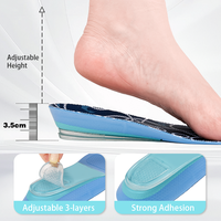 Solette Personalizzabili per Aumento Altezza e Comfort, Lunghezza 3/4, con Assorbimento degli Urti, Rialzi per Scarpe, Inserti Ammortizzati per Tallone