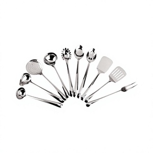 Ustensiles de lavage des mains multifonctionnels en acier inoxydable chromé résistant à la rouille, poli miroir, écologiques et adaptés au contact alimentaire, lot de 10 pièces - Product Image 1