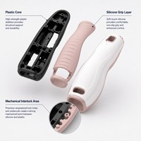 Empuñadura de Silicona LSR Antideslizante de Tacto Suave Personalizada OEM ODM para Dispositivos de Belleza, Moldeada sobre Plástico para Equipos de Cuidado Personal