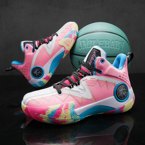 Chaussures de basket-ball avec empeigne en mesh, semelle extérieure en caoutchouc, semelle intermédiaire en EVA, légères et durables pour les garçons, pour les jeux d'été - Product Image 2