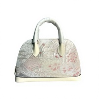 Tas Selempang Wanita Model Zipper Dome OEM ODM, Jacquard, Pegangan Atas, Mewah,  Tali Selempang Lepas Pasang, Grosir Butik