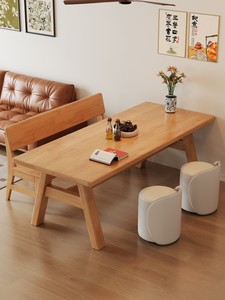 solid wood <b>large</b>-panel <b>desk</b> study table modern and simple home-use simple learning <b>desk</b> writing <b>desk</b> dining table and chair - Product Image 2