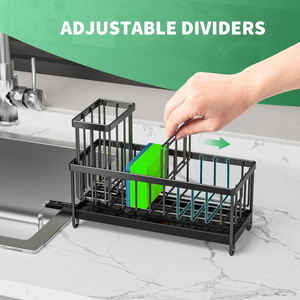Multi-Functional Drain Basket Kitchen <strong>Storage</strong> Dish <strong>Towel</strong> Rack Sponge Detergent <strong>Storage</strong> Sink Drain Rack Countertop <strong>Storage</strong> <strong>Unit</strong> - Product Image 4