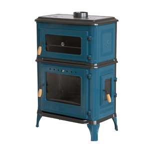 Estufa de Leña de Hierro Fundido, Chimenea de Combustible Sólido con Puerta de Vidrio para Calefacción de Salas de Estar y Cabañas - Product Image 2