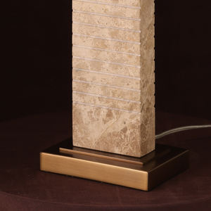 Роскошная современная электрическая настольная лампа с тканевым абажуром, мраморным основанием, кнопочным выключателем, цоколем B22/E26, регулируемой яркостью, питанием от сети переменного тока, для домашнего декора - Product Image 4