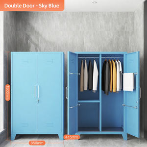 Gabinete de almacenamiento de limpiador de escoba de dormitorio moderno personalizado de acero inoxidable con 2 puertas para herramientas de limpieza - Product Image 2