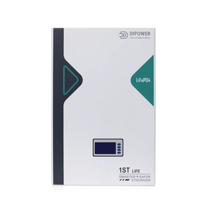 DIPOWER 51.2V 100Ah/200Ah Wall <b>Mounted</b> <b>Battery</b> Pack 5.12kWh/10.24kWh Home Solar Energy Storage <b>Battery</b> with LCD Display - Product Image 1