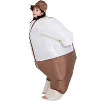 Bretelles Sumo vêtements gonflables gros vacances fête dessin animé drôle gros modèle gonflable Cosplay sauter costume Halloween Costumes