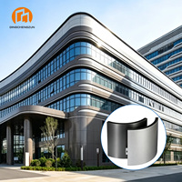 Système de bardage métallique pour façade de bâtiment en aluminium revêtu de PVDF, panneaux muraux en aluminium pour façades de bâtiments modernes