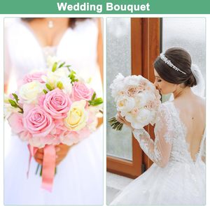 Rosas Artificiales al por Mayor, Estilo Europeo, Rosa Blanca de Otoño, Rosa de Seda de un Solo Tallo para Decoración de Bodas y Hogar - Product Image 5