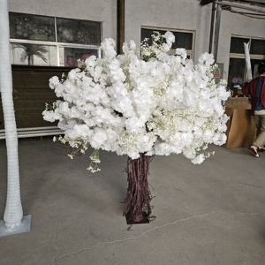 ต้นเชอร์รี่ประดิษฐ์สีขาว B0301 พร้อมกิ่งก้านห้อยสำหรับตกแต่งโต๊ะกลางงานแต่งงานและงานปาร์ตี้ - Product Image 2