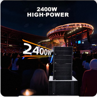 Caisson de basses double 21 pouces 2400W 4 Ohm amplifié Classe-D DSP Bi-Ampli 30Hz-140Hz pour Scène et Club