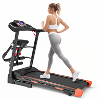 Tapis roulant de fitness avec moteur de 3,5 CV, design compact, utilisation domestique, pliable, couleur noire, avec masseur