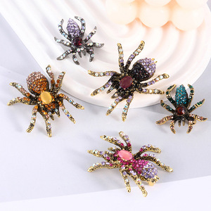 Broche de Araña WOWEI para Mujer, con Cristales Coloridos y Brillantes, Incrustaciones de Ópalo, para Fiesta de Halloween - Product Image 6